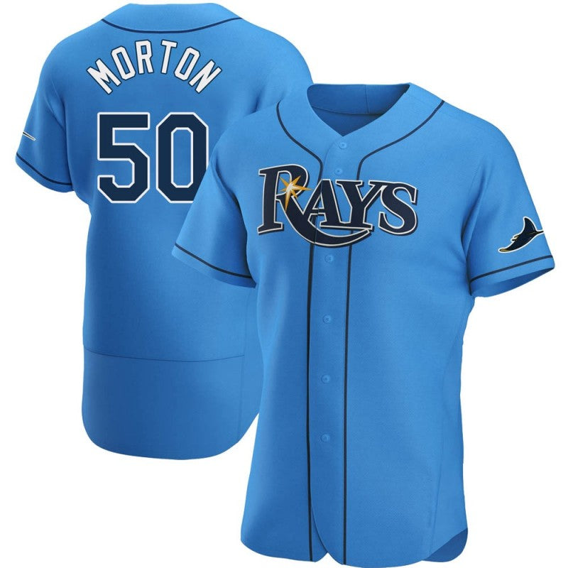 Baseball Jersey | Tampa Bay Rays #50 Charlie Morton Light Blue Alternate - image 1