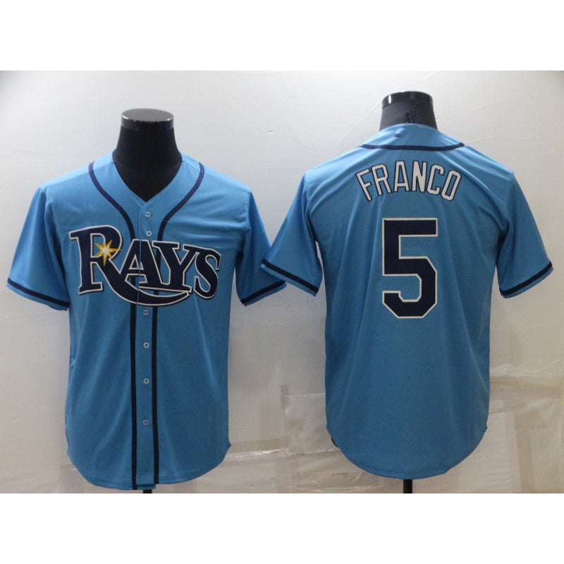 Baseball Jersey | Tampa Bay Rays #5 Wander Franco Light Blue Stitched Cool - image 1