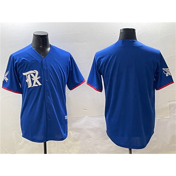 Baseball Jersey | Texas Rangers Blank Royal City Connect Stitched - image 1