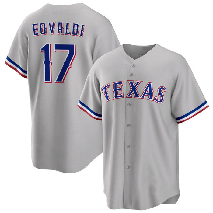 Baseball Jersey | Texas Rangers #17 Nathan Eovaldi Gray Stitched - image 1