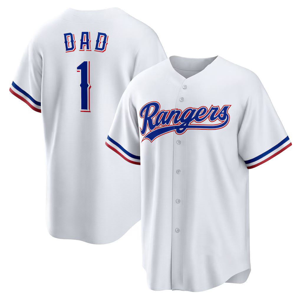 Baseball Jersey | Texas Rangers #1 Dad Home White Replica - image 1