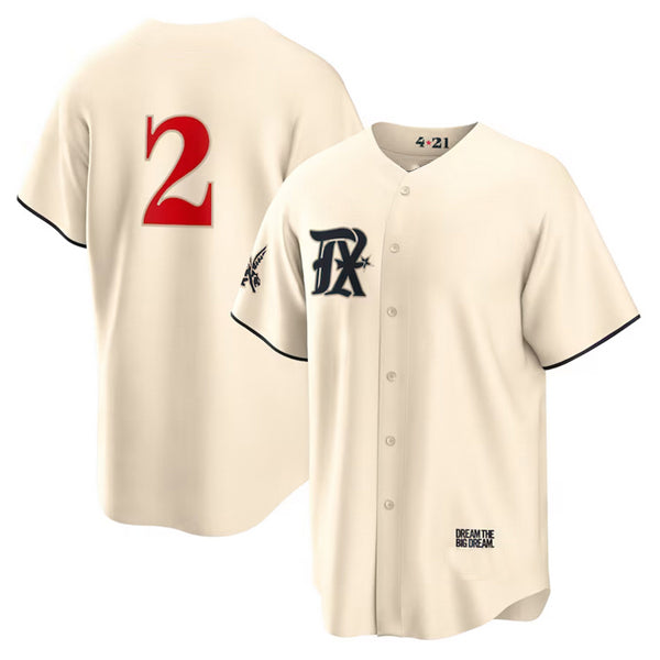 Baseball Jersey | Texas Rangers #2 Marcus Semien Cream 2023 City Connect Stitched - image 1