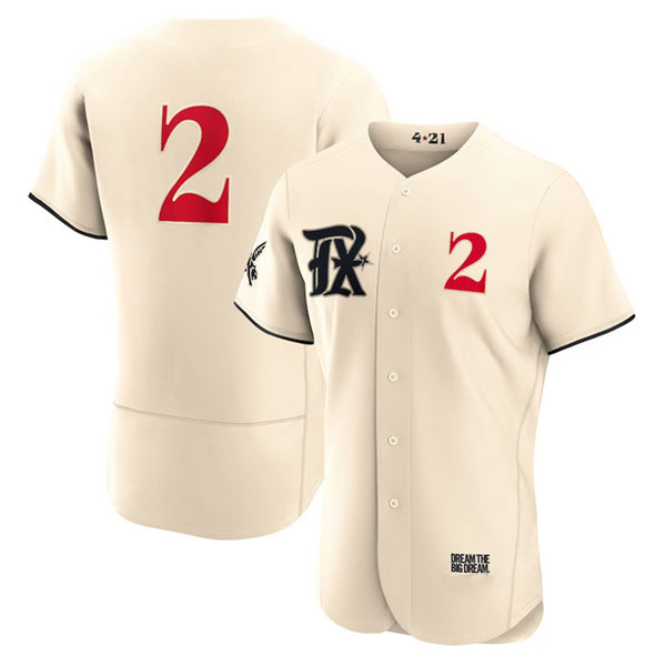 Baseball Jersey | Texas Rangers #2 Marcus Semien Cream 2023 City Connect Stitched - image 1