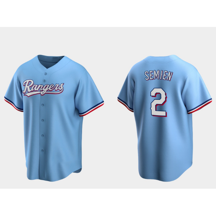 Baseball Jersey | Texas Rangers #2 Marcus Semien Light Blue Stitched - image 1