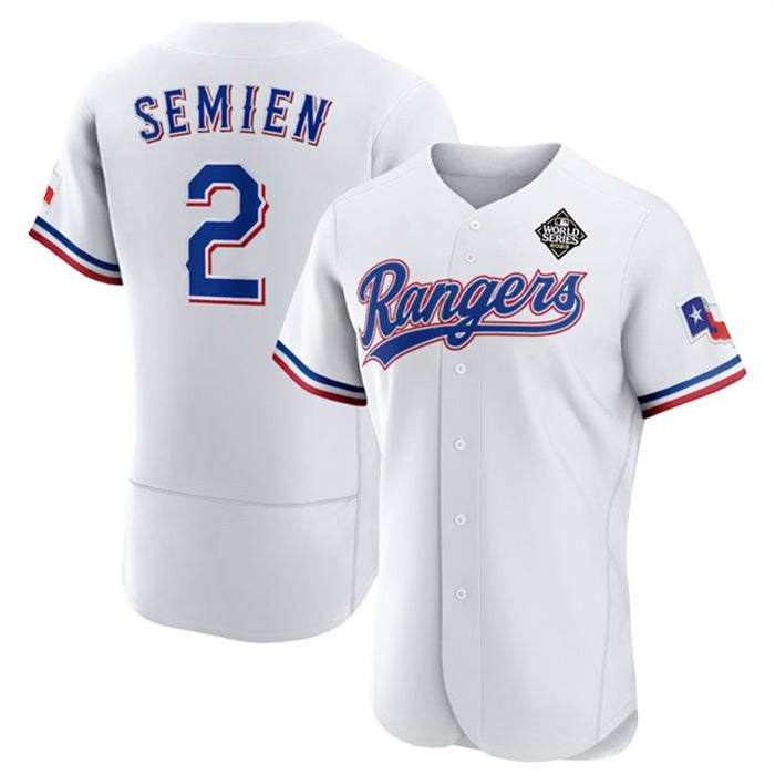 Baseball Jersey | Texas Rangers #2 Marcus Semien White 2023 World Series Stitched - image 1