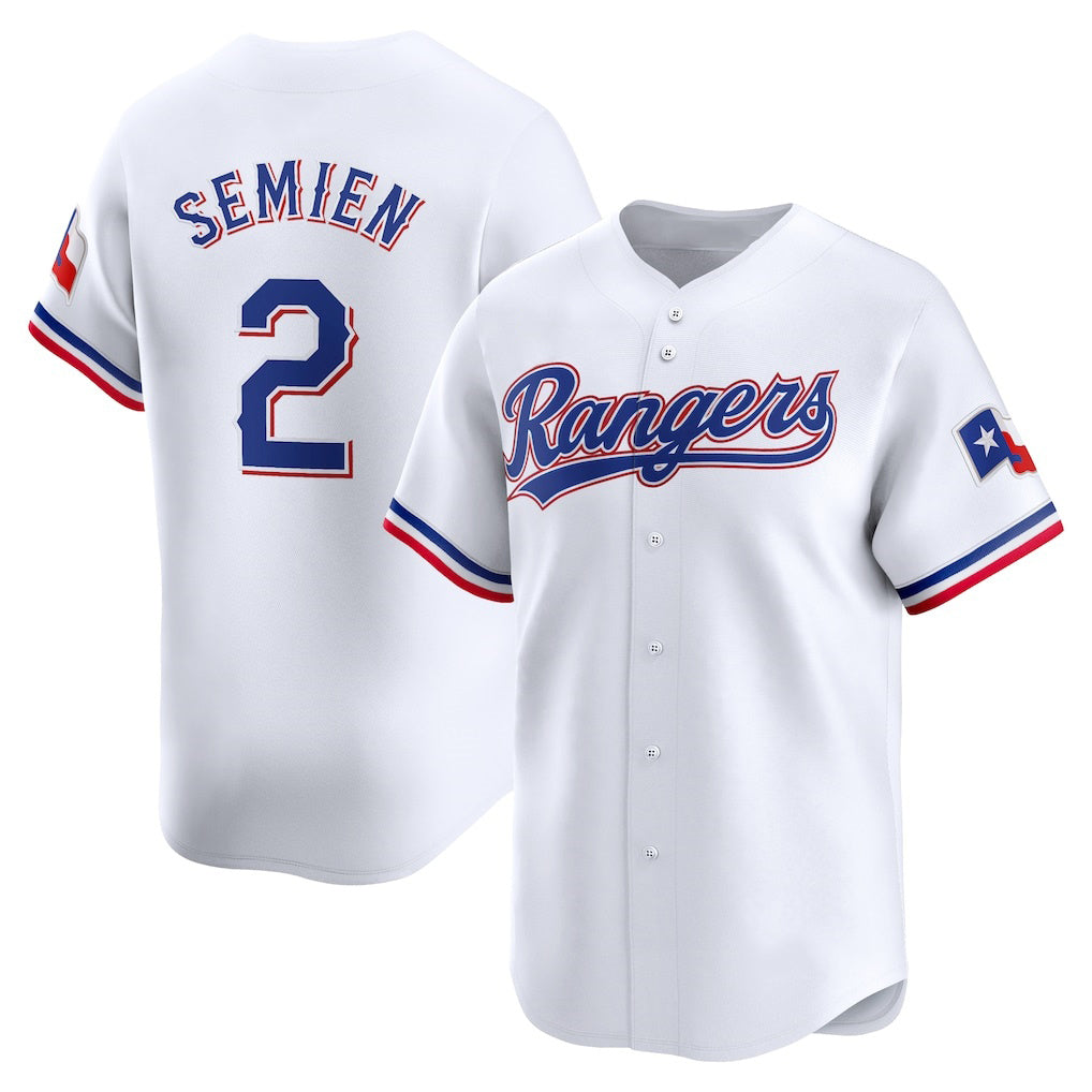 Baseball Jersey | Texas Rangers #2 Marcus Semien White Home Limited Player - image 1