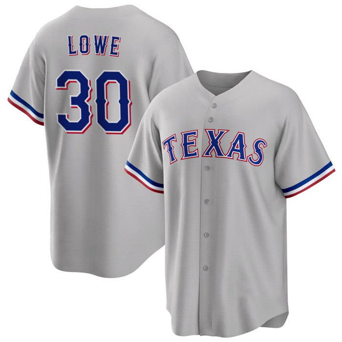 Baseball Jersey | Texas Rangers #30 Nathaniel Lowe Gray Stitched - image 1