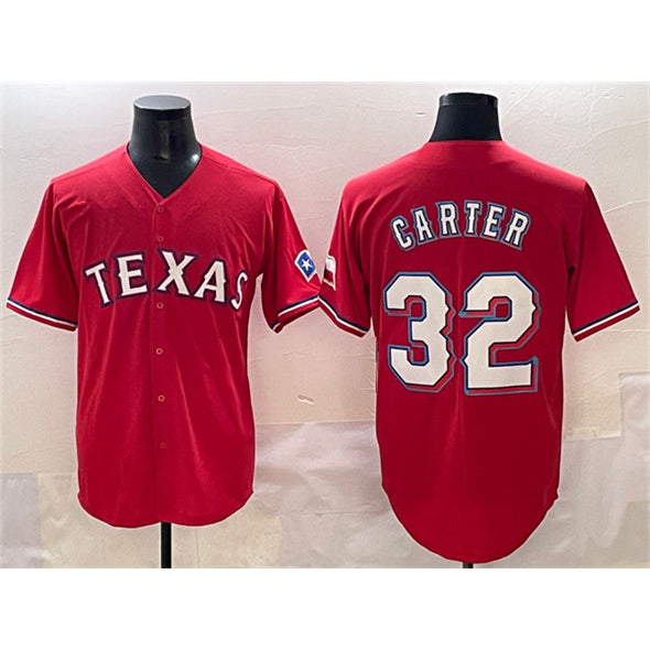 Baseball Jersey | Texas Rangers #32 Evan Carter Red Stitched - image 1