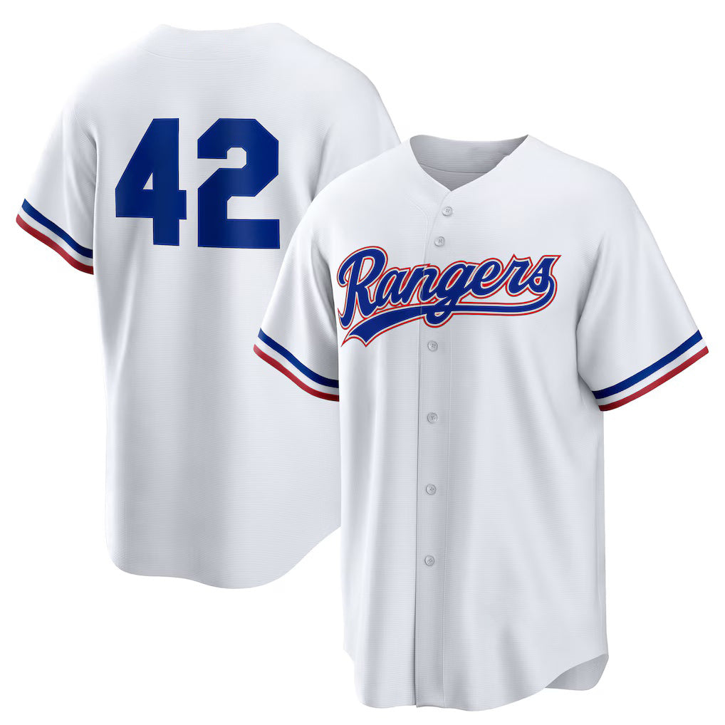Baseball Jersey | Texas Rangers #42 Jackie Robinson White Home 2025 Day Replica - image 1