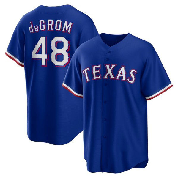 Baseball Jersey | Texas Rangers #48 Jacob deGrom Royal Stitched - image 1