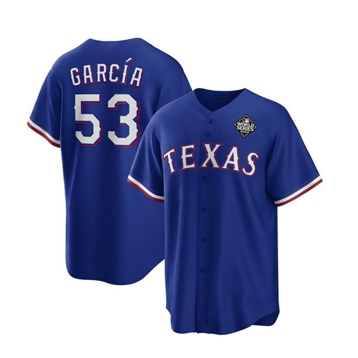 Baseball Jersey | Texas Rangers #53 Adolis García Royal 2023 World Series Stitched - image 1