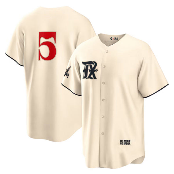 Baseball Jersey | Texas Rangers #5 Corey Seager Cream 2023 City Connect Stitched - image 1