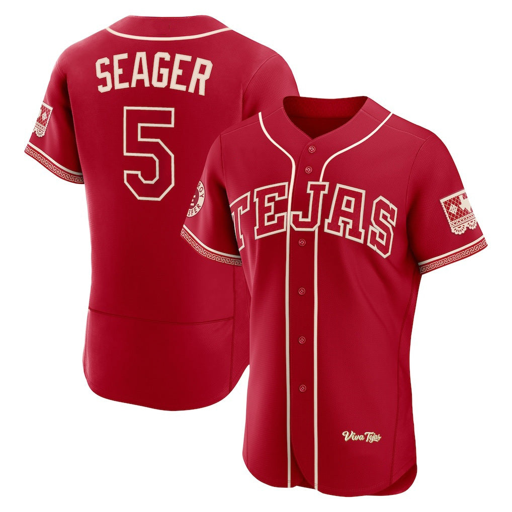 Baseball Jersey | Texas Rangers #5 Corey Seager Red 2026 City Connect Sponsor Patch - image 1