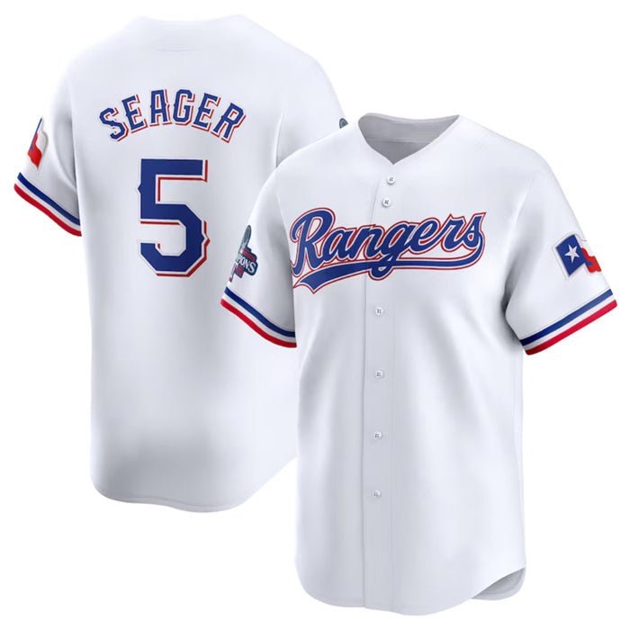 Baseball Jersey | Texas Rangers #5 Corey Seager White 2023 World Series Champions Stitched - image 1