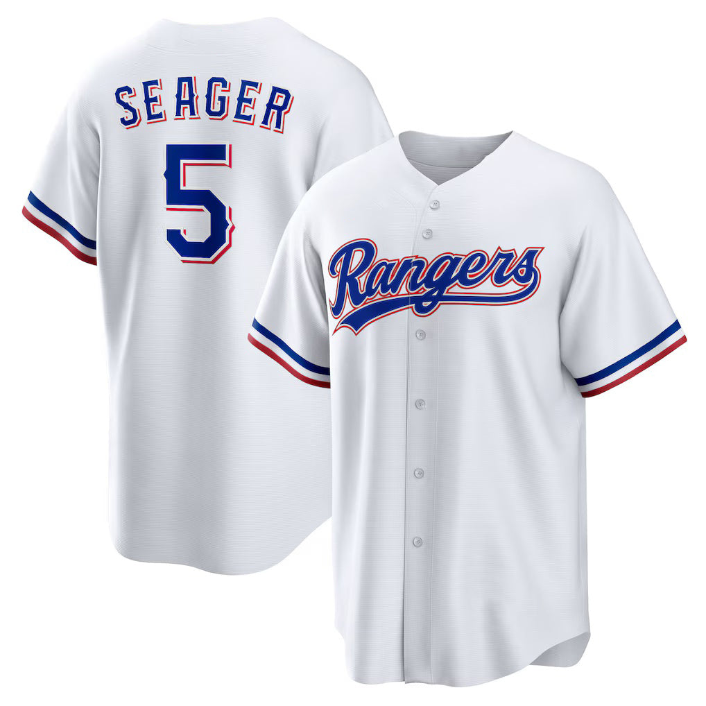 Baseball Jersey | Texas Rangers #5 Corey Seager White Home Replica Player - image 1