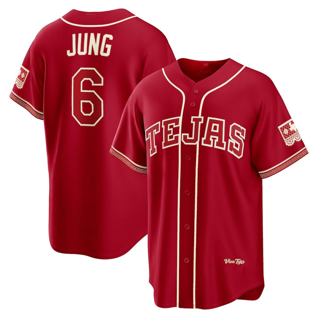 Baseball Jersey | Texas Rangers #6 Josh Jung Red 2026 City Connect Stadium - image 1