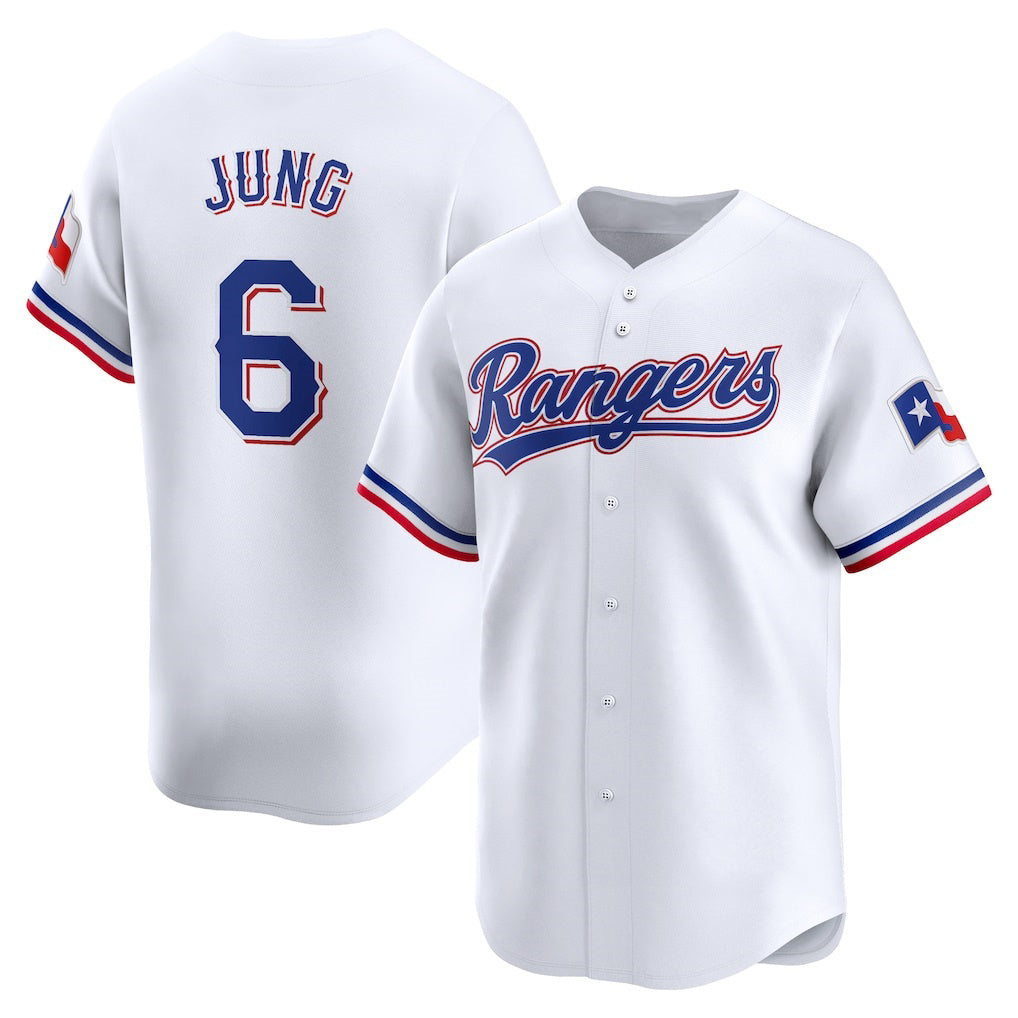 Baseball Jersey | Texas Rangers #6 Josh Jung White Home Limited Player - image 1