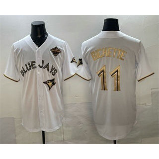 Baseball Jersey | Toronto Blue Jays #11 Bo Bichette White Gold 2025 American League Champions Limited Stitched - image 1