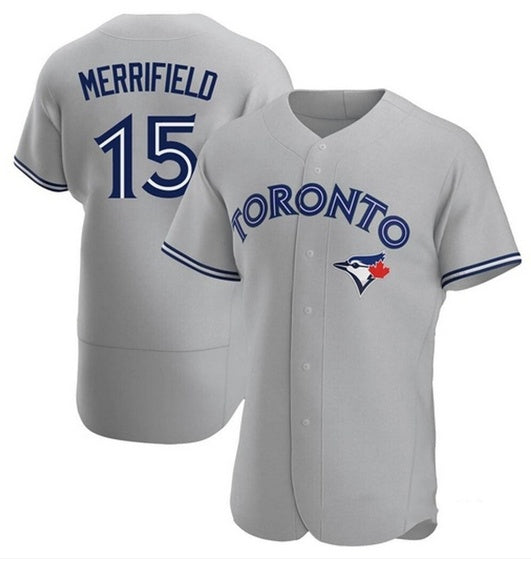 Baseball Jersey | Toronto Blue Jays #15 Whit Merrifield Gray Road Player - image 1