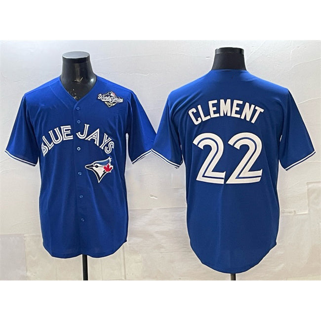 Baseball Jersey | Toronto Blue Jays #22 Ernie Clement Blue 2025 World Series Stitched - image 1