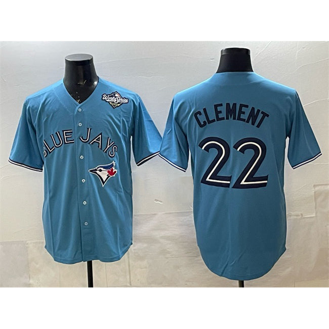 Baseball Jersey | Toronto Blue Jays #22 Ernie Clement Royal 2025 World Series Stitched - image 1