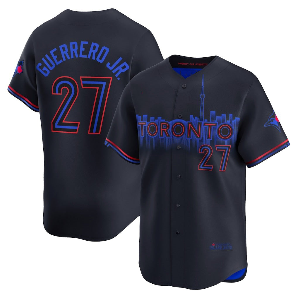 Baseball Jersey | Toronto Blue Jays #27 Vladimir Guerrero Jr. Black 2024 City Connect Limited Player - image 1