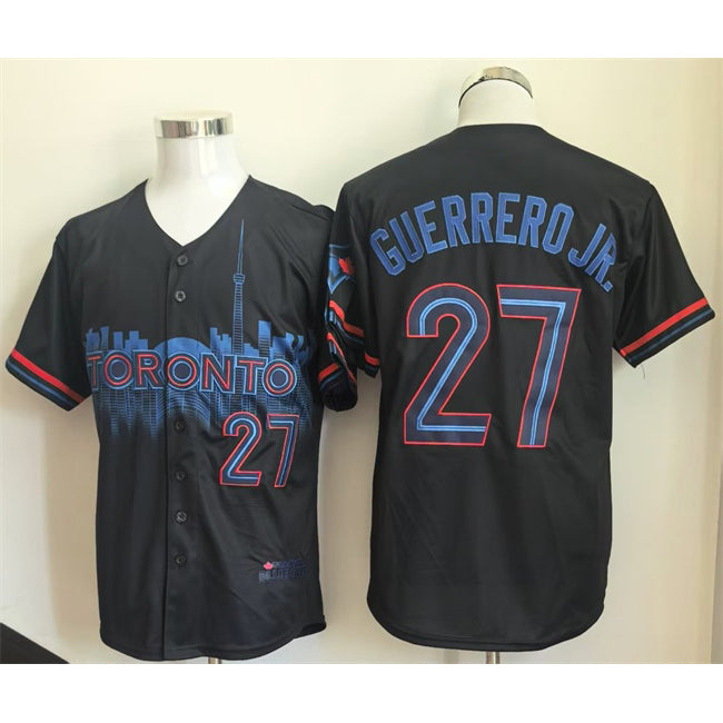 Baseball Jersey | Toronto Blue Jays #27 Vladimir Guerrero Jr. Navy 2024 City Connect Limited Stitched - image 1