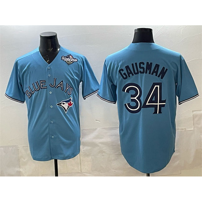 Baseball Jersey | Toronto Blue Jays #34 Kevin Gausman Blue 2025 World Series Stitched - image 1