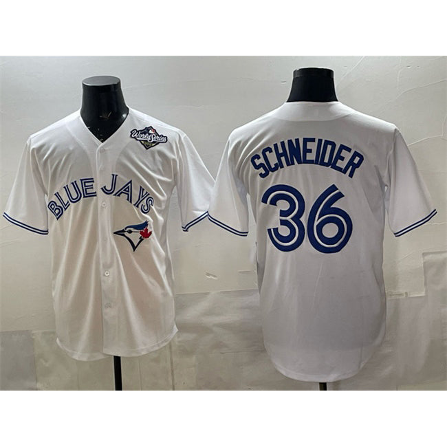 Baseball Jersey | Toronto Blue Jays #36 Davis Schneider White 2025 World Series Home Stitched - image 1