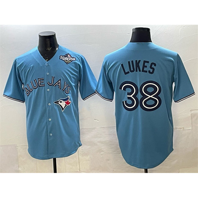 Baseball Jersey | Toronto Blue Jays #38 Nathan Lukes Blue 2025 World Series Stitched - image 1