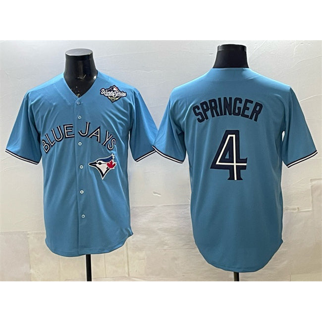 Baseball Jersey | Toronto Blue Jays #4 George Springer Blue 2025 World Series Stitched - image 1