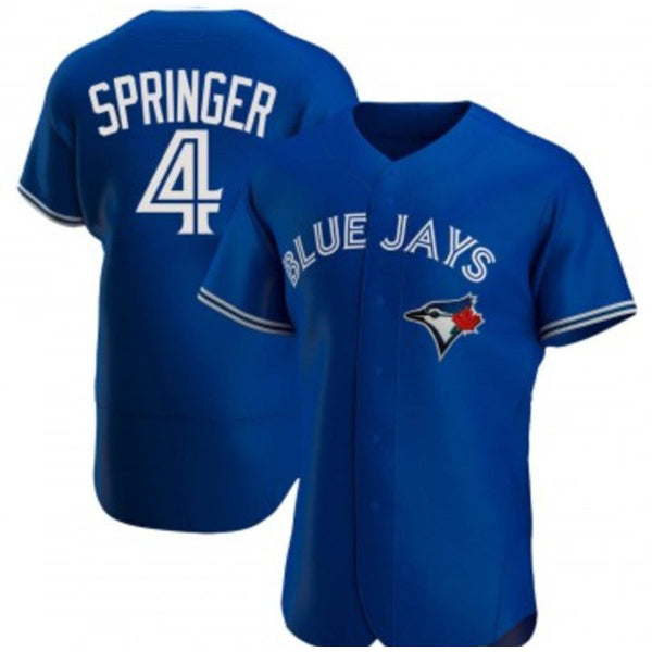 Baseball Jersey | Toronto Blue Jays #4 George Springer Royal Stitched - image 1
