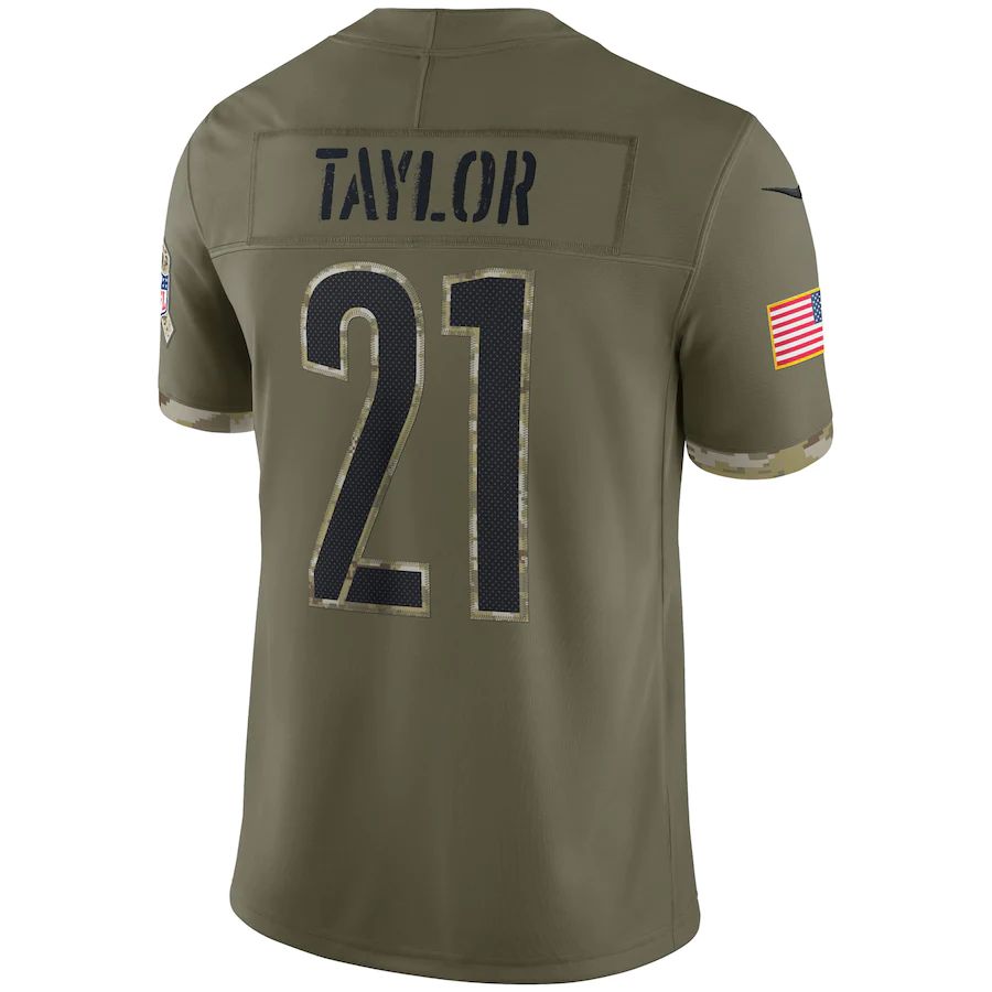 American Football Jersey | W.Commanders #21 Sean Taylor Olive 2022 Salute To Service Retired Player Limited Jersey Stitched American Football Jerseys - image 1