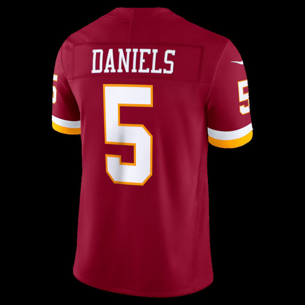 American Football Jersey | W.Commanders #5 Jayden Daniels Burgundy Vapor F.U.S.E. Sewn Down Limited Stitched Football American Jersey - image 1