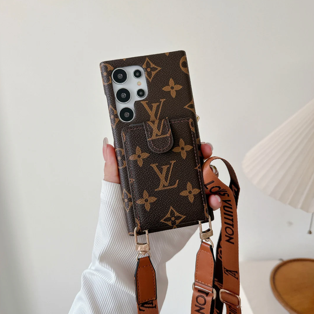 Brown Card Wallet Galaxy Case For Samsung Phone Case - product view 2