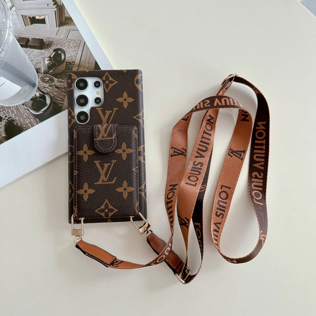 Brown Card Wallet Galaxy Case For Samsung Phone Case - product view 1
