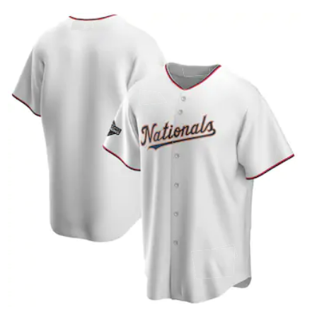 Baseball Jersey | Washington Nationals White Gold 2019 World Series Champions Blank Cool - image 1
