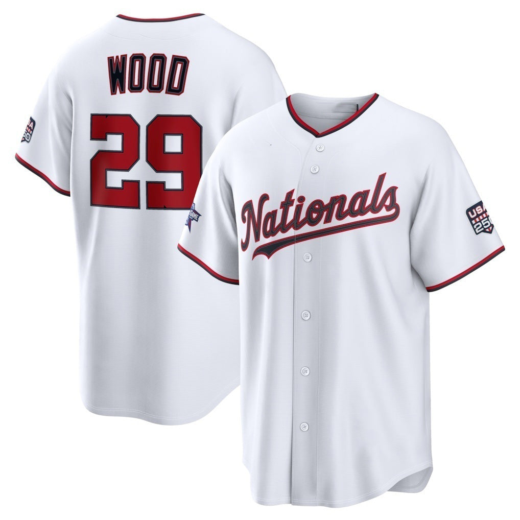 Baseball Jersey | Washington Nationals #29 James Wood 2026 All-Star Game White Replica - image 1