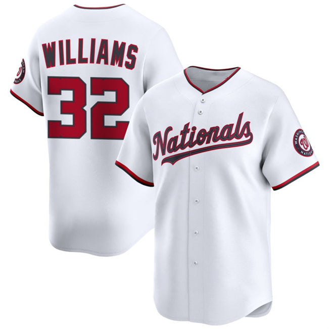 Baseball Jersey | Washington Nationals #32 Trevor Williams White 2025 Home Limited Stitched - image 1