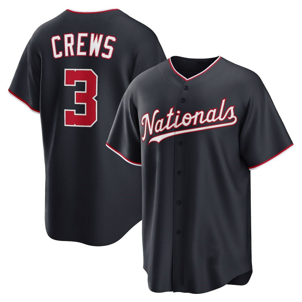 Baseball Jersey | Washington Nationals #3 Dylan Crews Navy Alternate Replica - image 1