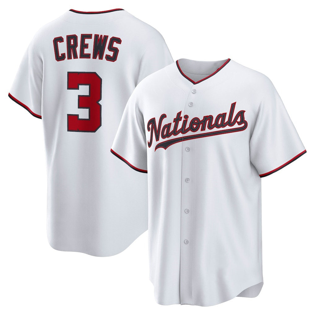 Baseball Jersey | Washington Nationals #3 Dylan Crews White Home Replica - image 1