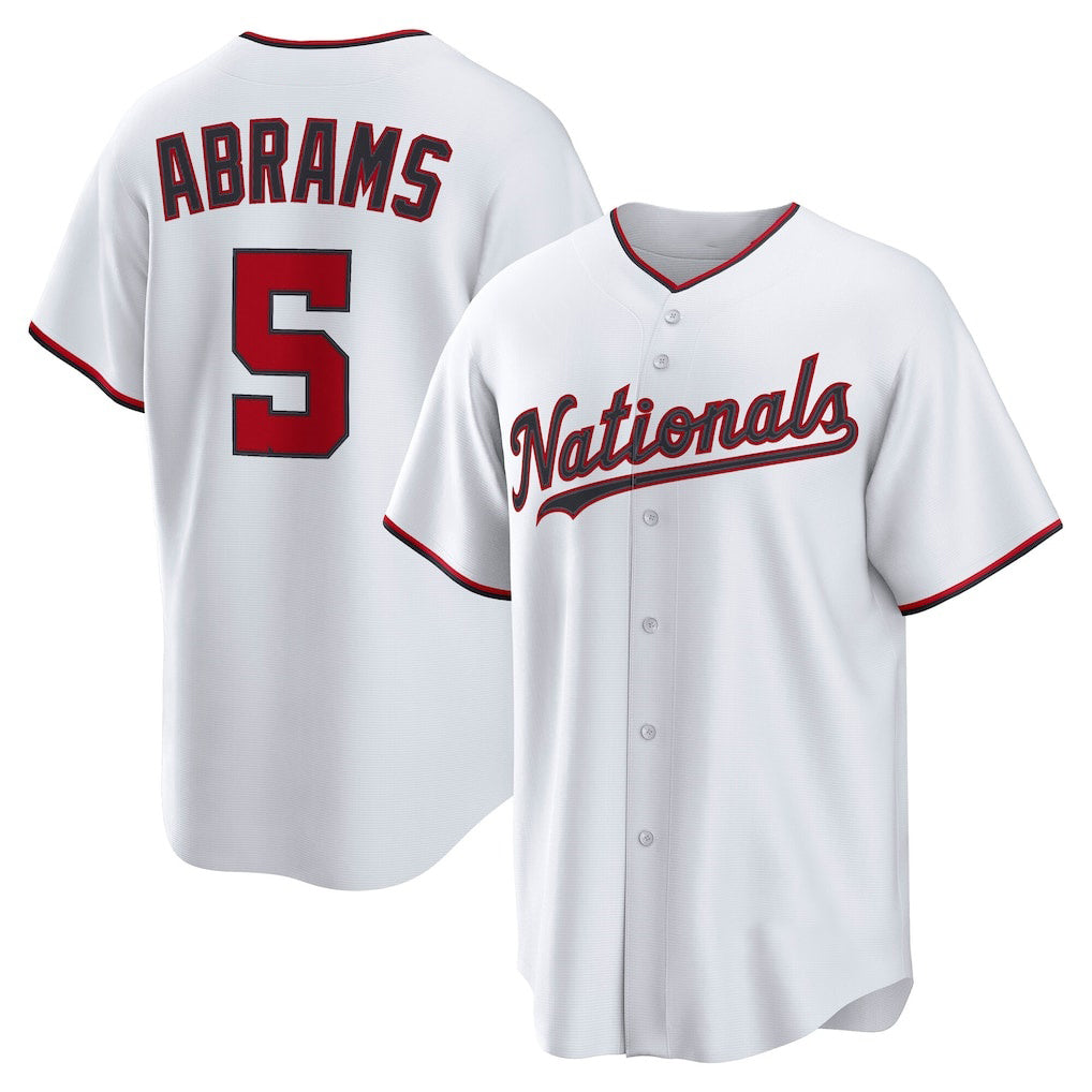 Baseball Jersey | Washington Nationals #5 CJ Abrams White Home Replica - image 1