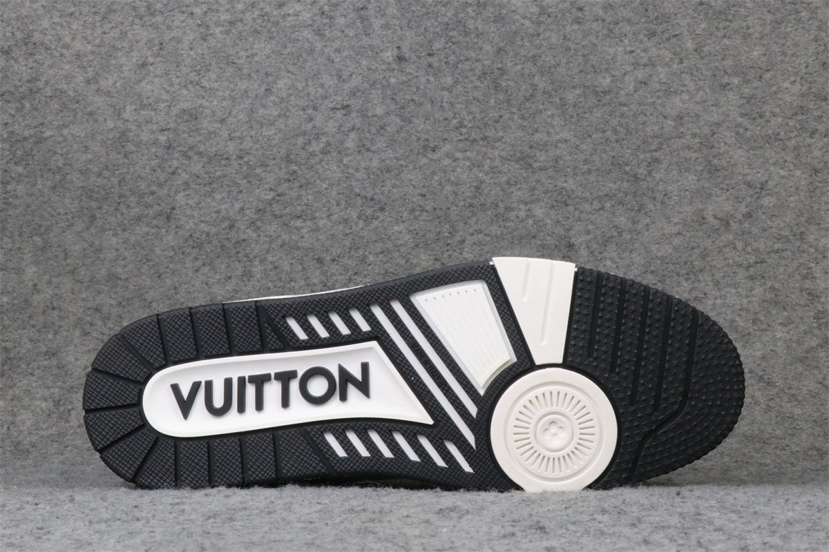 LV Trainer Low Sneakers 'Velcro Strap - Black Monogram Denim' - product view 3