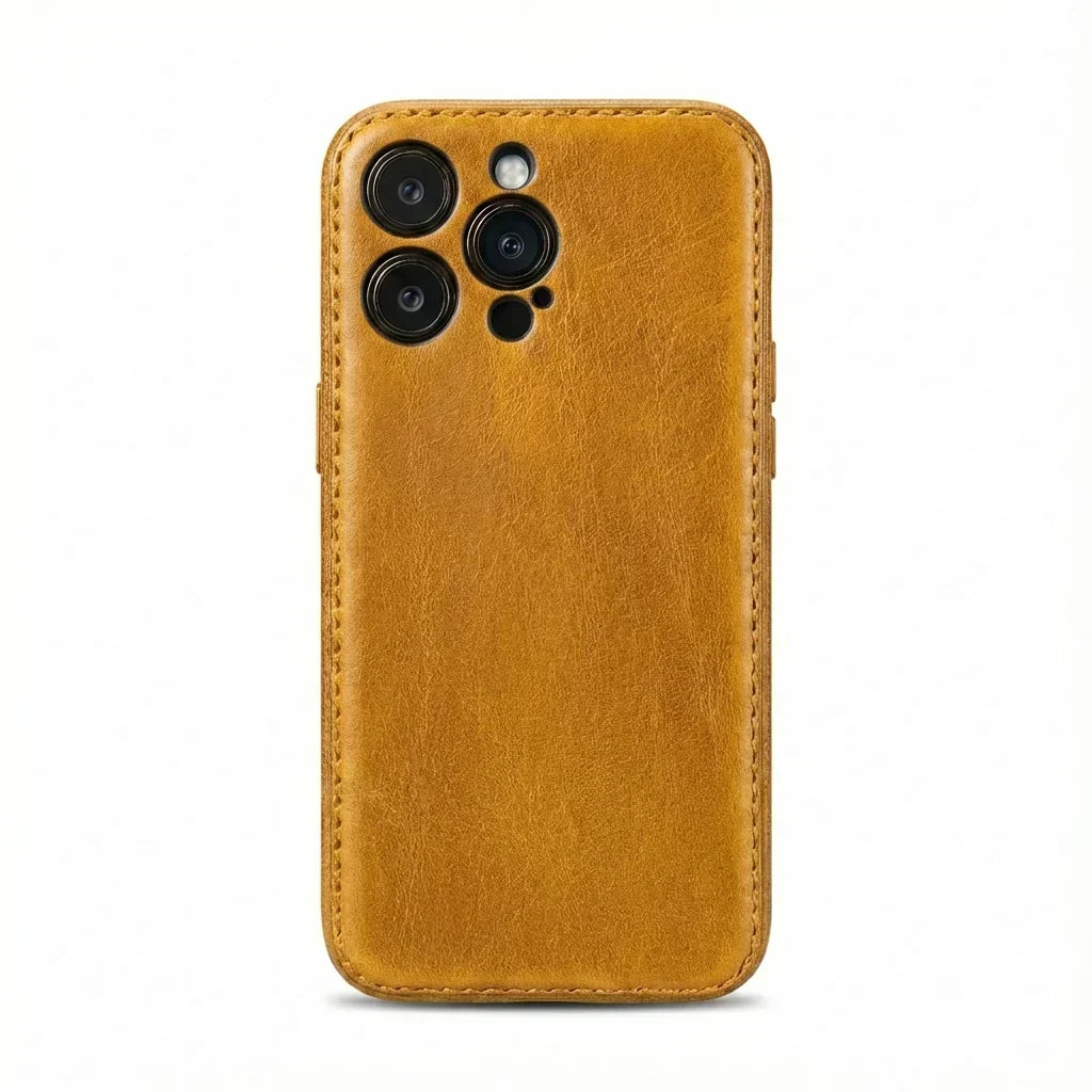Handcrafted Vegetable-Tanned Leather iPhone Case - product view 13