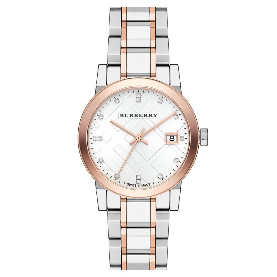 Burberry Ladies Diamonds Two-Tone 34mm Watch - product view 1