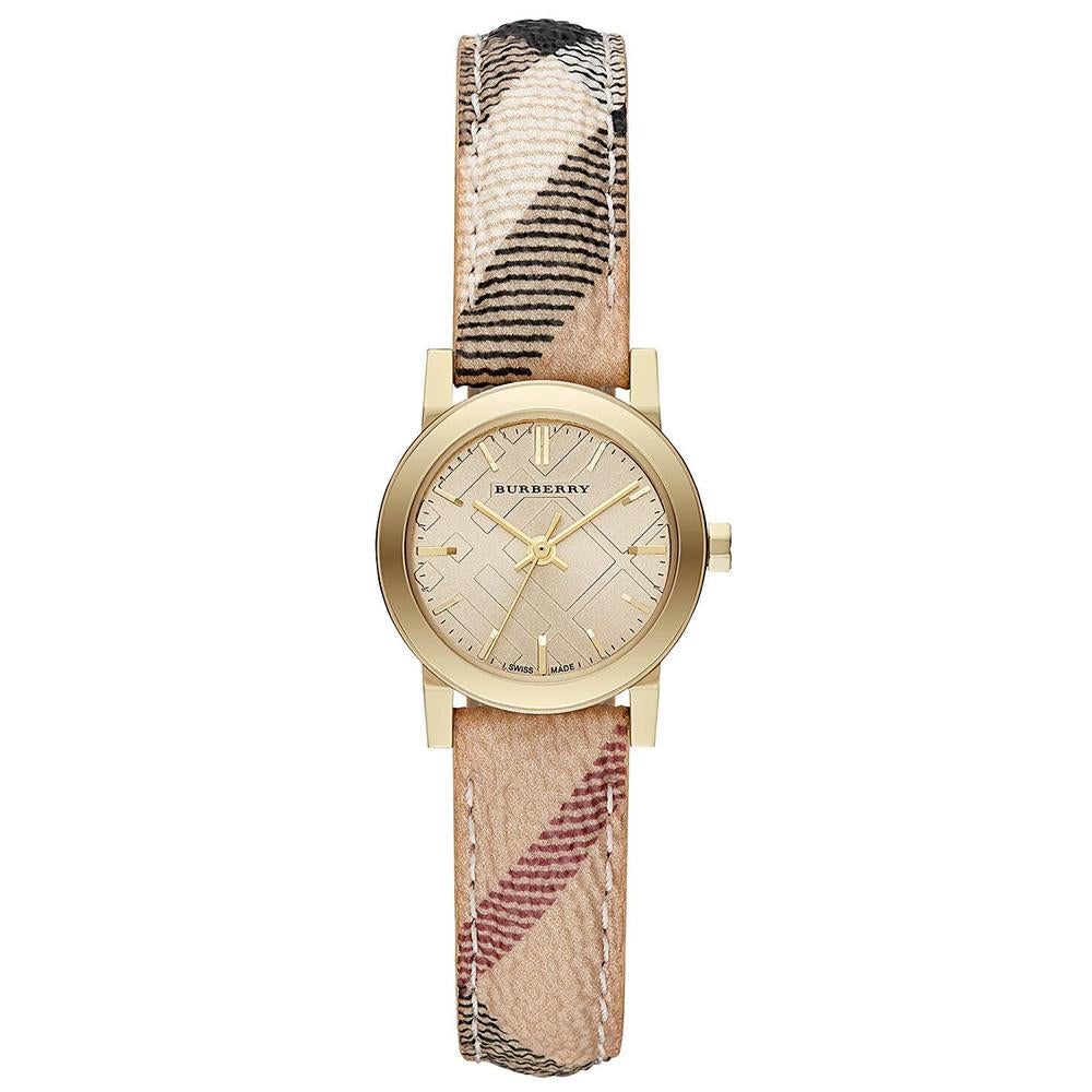 Burberry Ladies The Haymarket 26mm Check Rose Gold Watch - product view 1