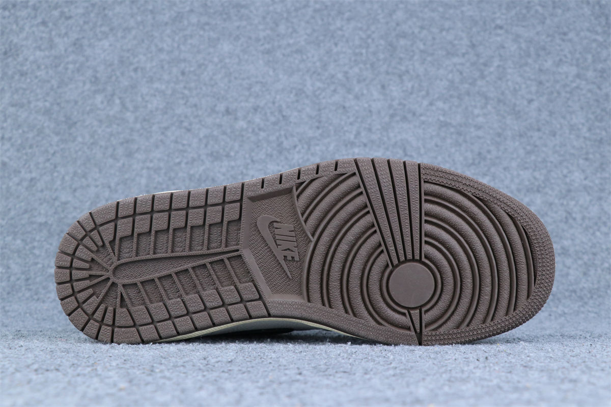 Custom Travis Scott x Air Jordan 1 Retro High OG Sneakers 'Reverse Mocha' - product view 3