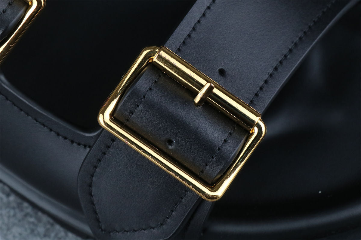Prada Leather Dual-Buckle Slide Sandals - product view 5