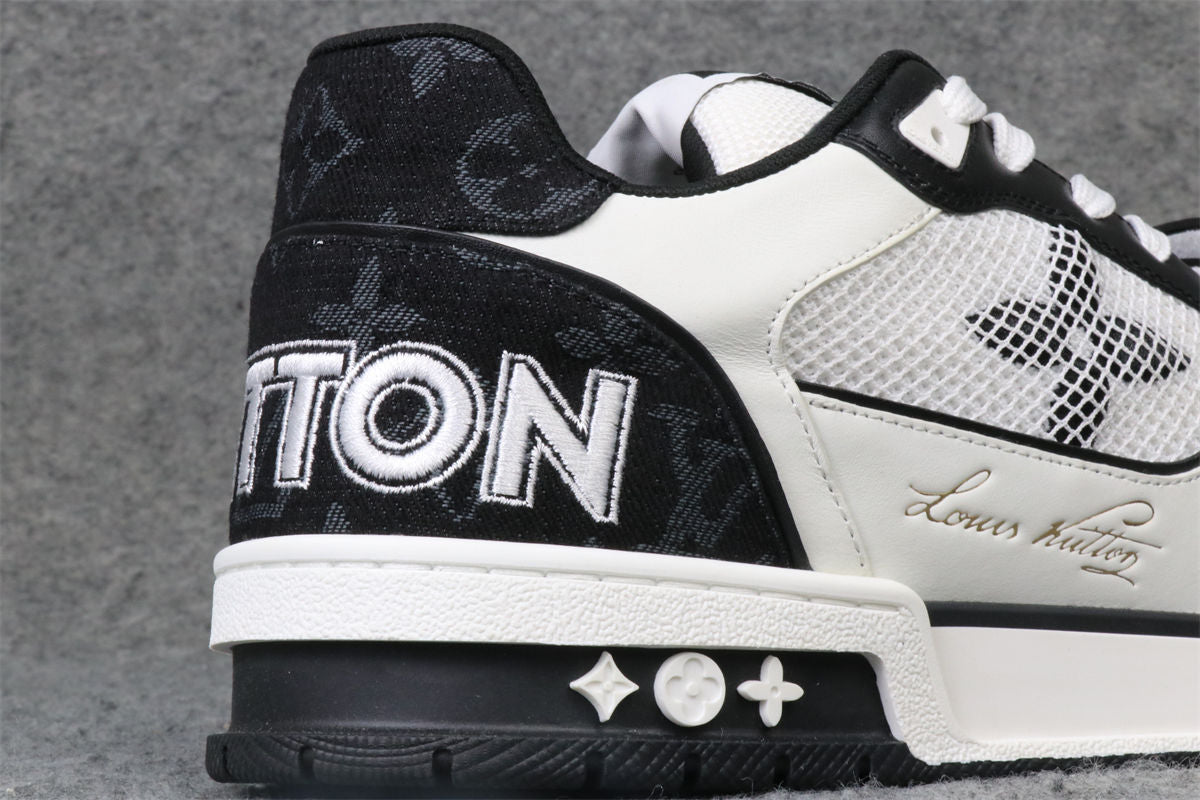 LV Trainer Low Sneakers 'Velcro Strap - Black Monogram Denim' - product view 6