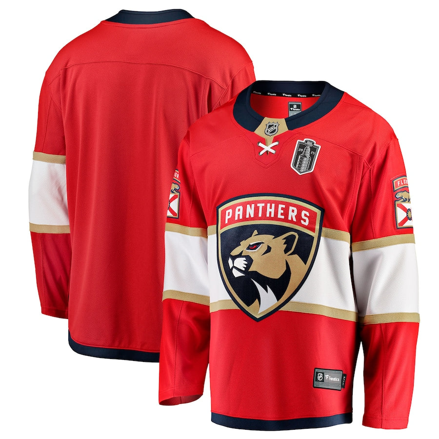 Men's Florida Panthers Fanatics Red 2025 Stanley Cup Final Home Breakaway Jersey